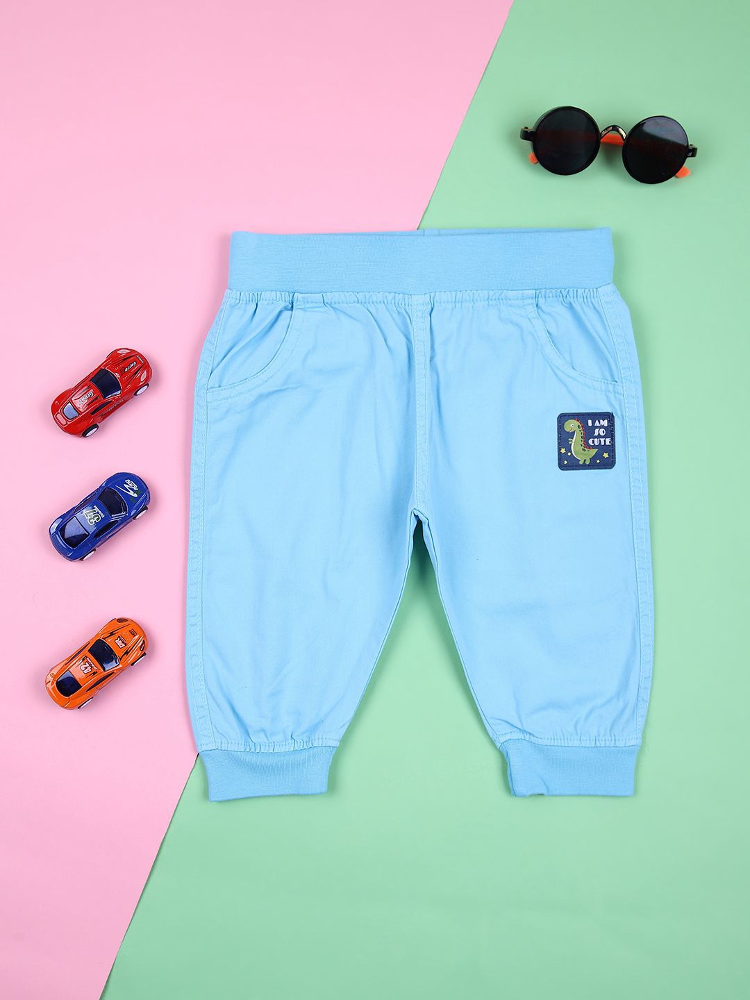 

V-Mart Kids Solid Regular Trousers, Blue