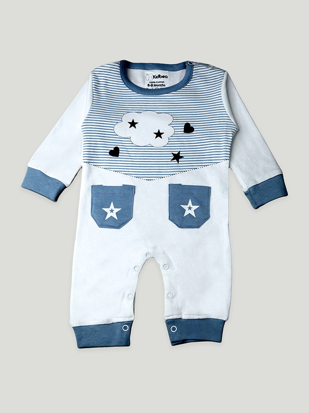 

Kidbea Kids 8-Pcs Printed Baby Apparel Gift Set, Blue