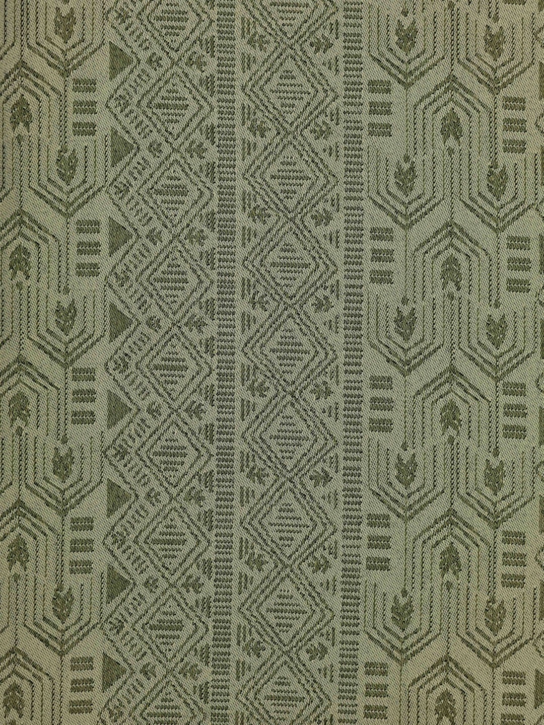 

Ariana Olive Green & Black Ethnic Motifs Black Out Door Curtain