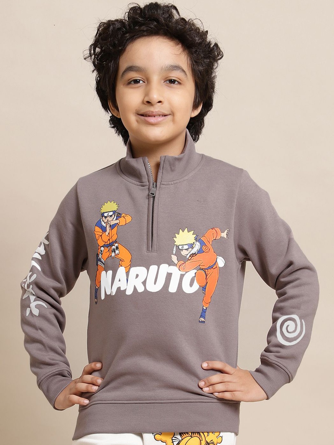 

Kids Ville Boys Naruto Printed Sweatshirt, Brown