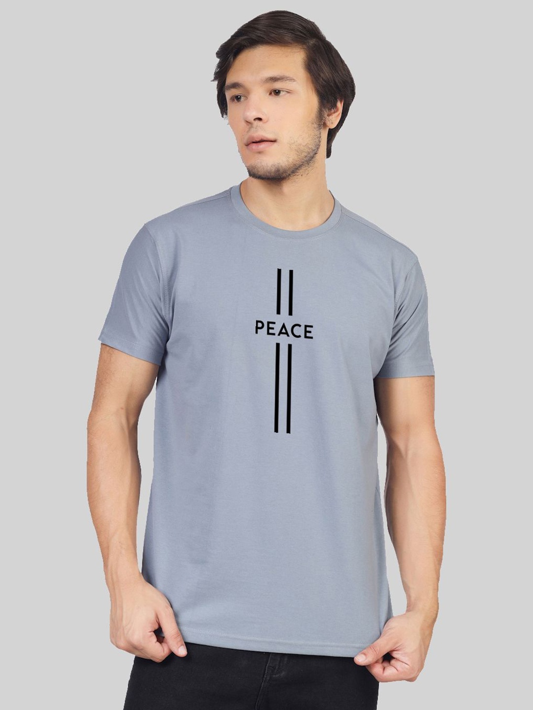 

Greylongg Men Printed Pockets T-shirt, Grey
