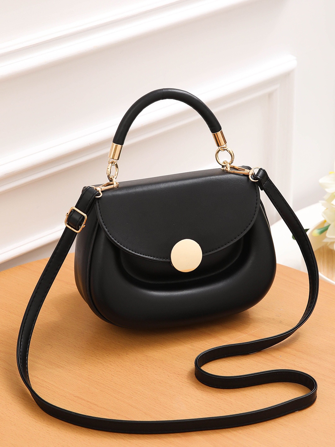 

Diva Dale Women Solid Crossbody Satchel Bag, Black