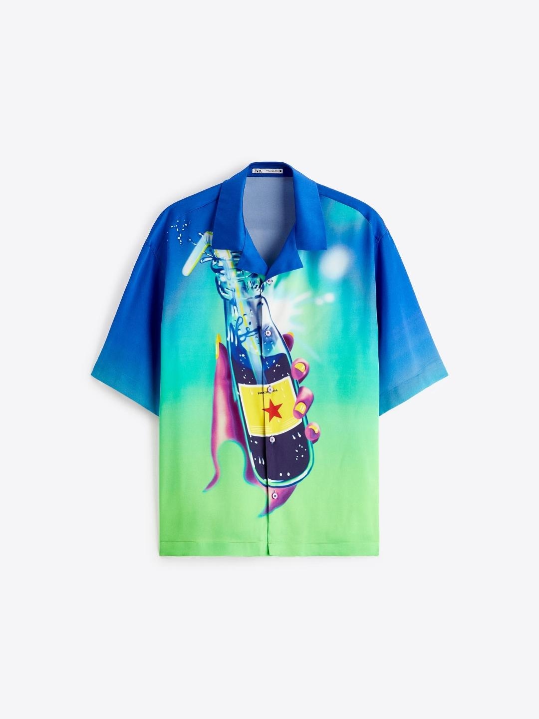 

ZARA Men Blue Shirts