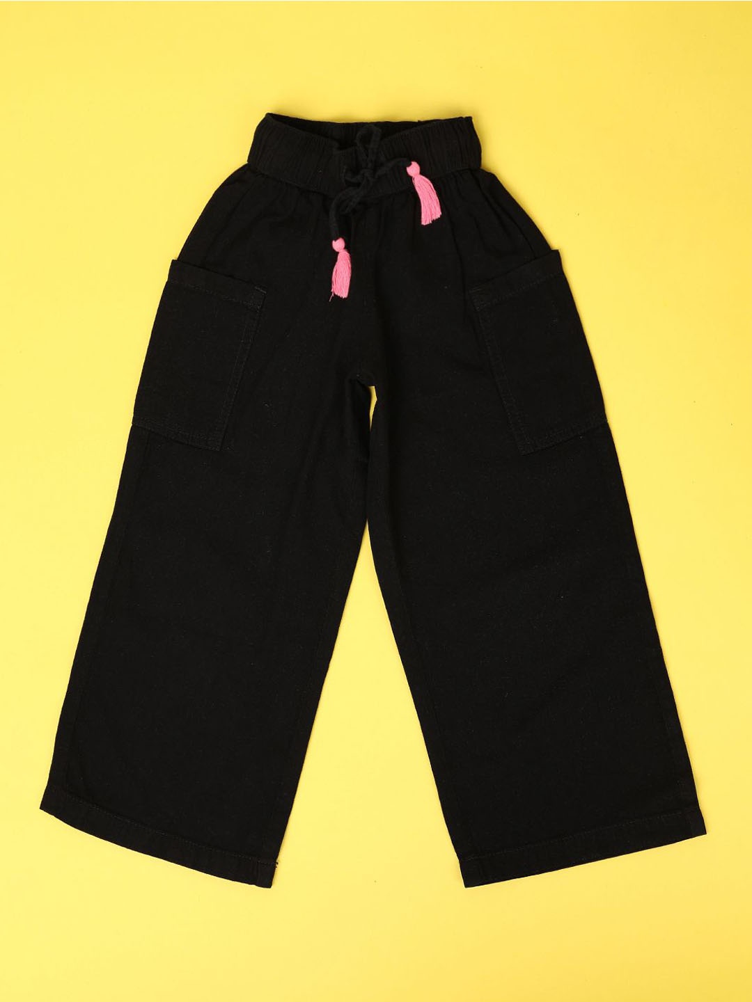 

V-Mart Girls Wide Leg Jeans, Black