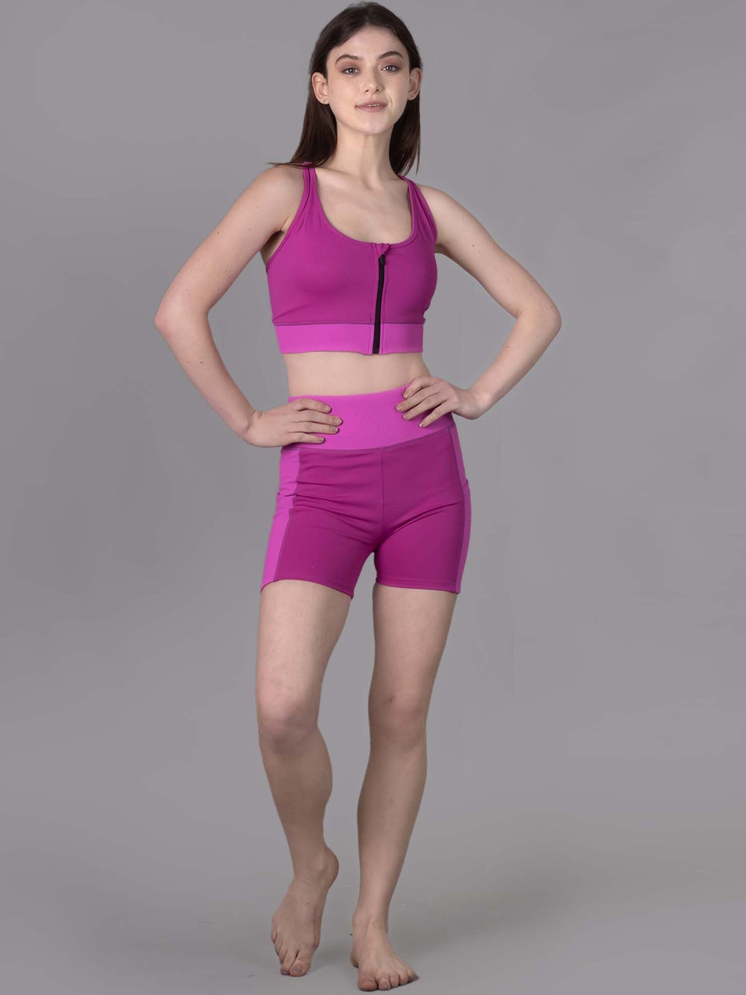 

Keepfit Women Colourblocked Padded Swim Set, Pink