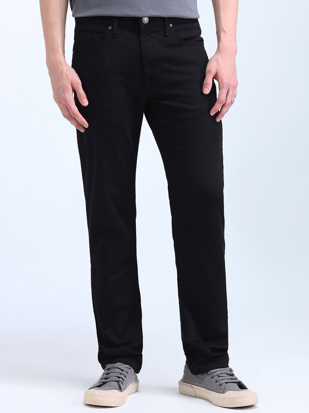 

Flying Machine Men Prince Slim Fit Stretchable Jeans, Black