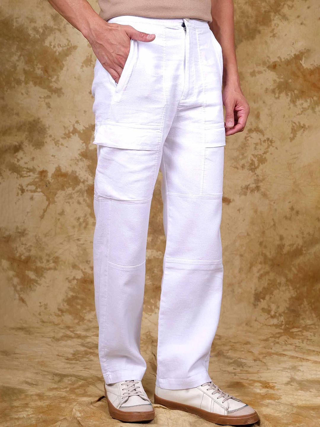 

BLUEBIRD Men Cargos Trousers, White