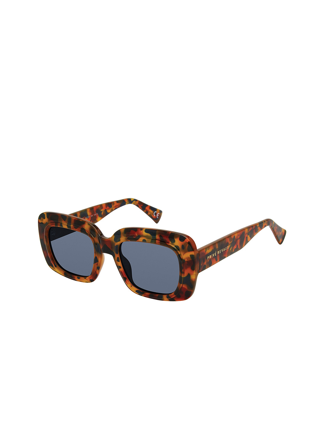 

PRIVE REVAUX Women Square UV Protected Lens Sunglasses 206315JBW51C3-BLUE HAVANA