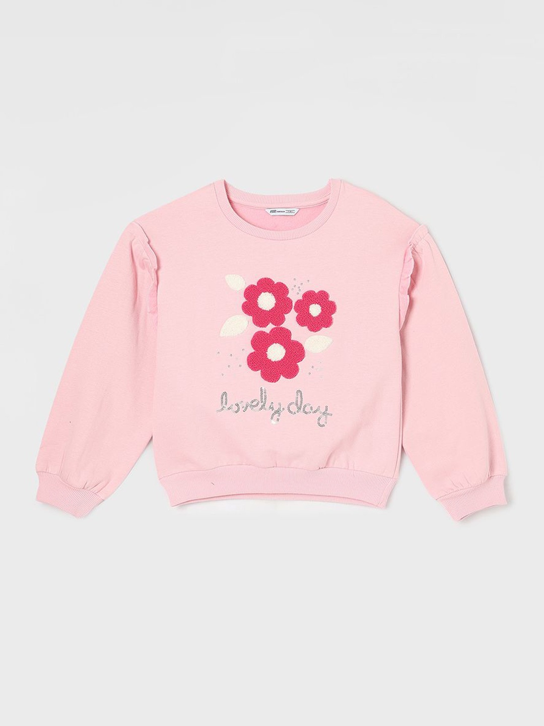 

Fame Forever by Lifestyle Girls Graphic Printed Cotton Sweatshirt, Pink