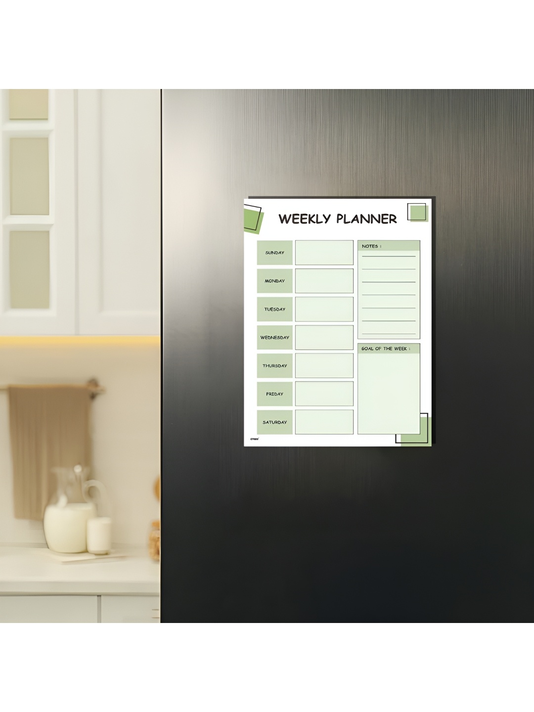 

CVANU Green Planner Sheet Magnetic Sticker With Marker