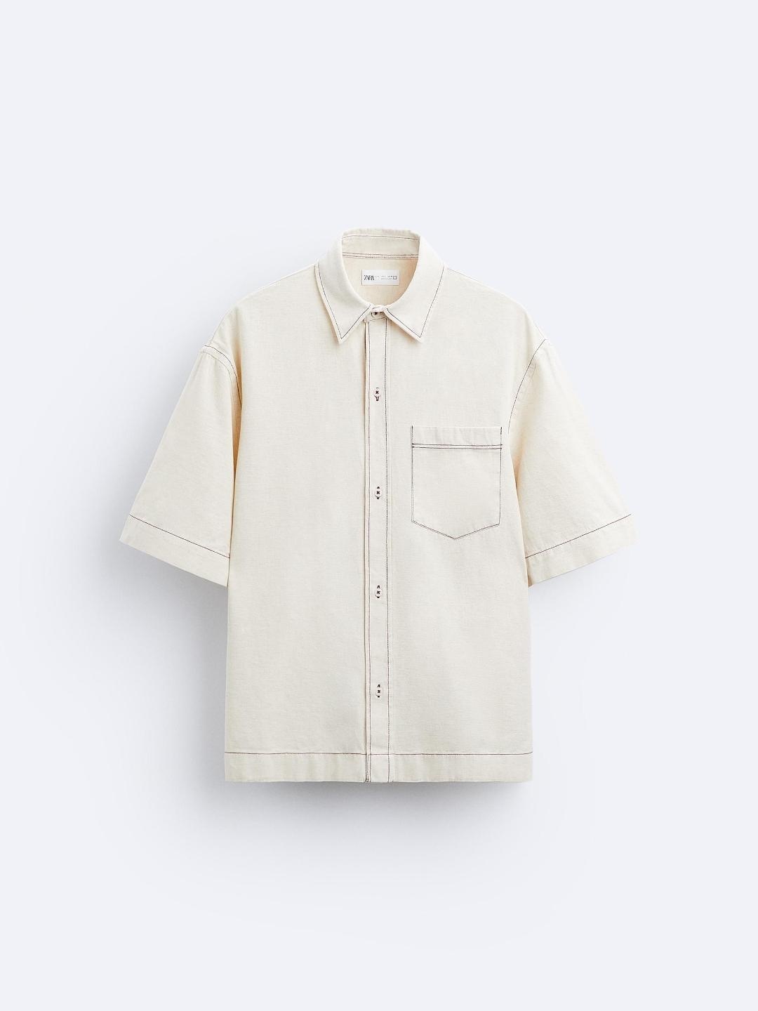 

ZARA Men Beige Shirts
