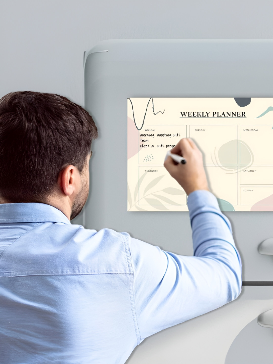 

CVANU Beige Printed Fridge Magnetic Sticker