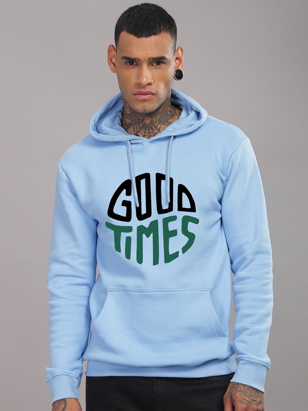 

ADRO Mens winter Hooded Sweatshirt, Blue