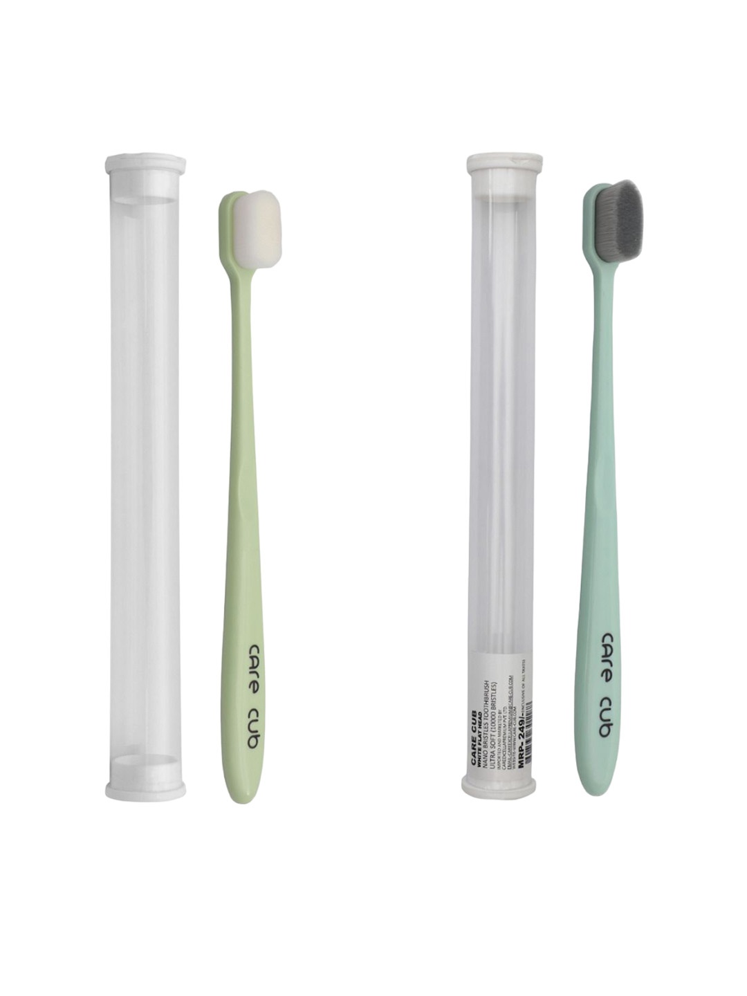 

CARE CUB Set of 2 Bristles BPA-Free Toothbrush, Green
