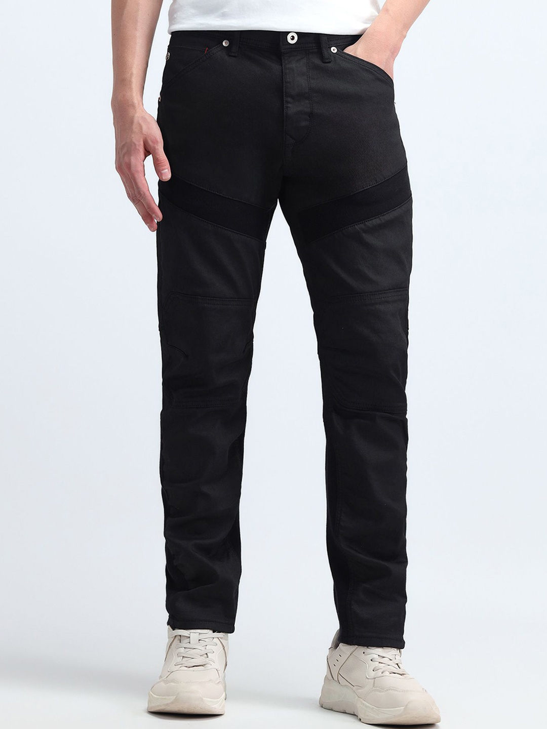 

Flying Machine Men Black Cotton Prince Slim Fit Mid-Rise Stretchable Jeans