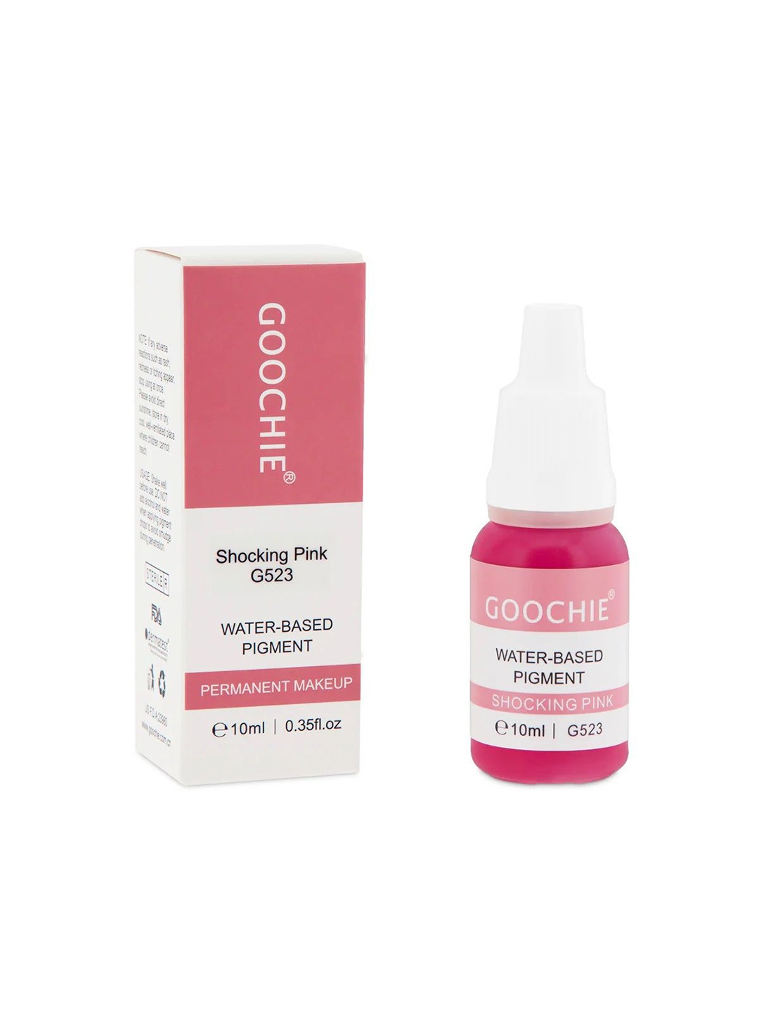 

GOOCHIE Permanent Makeup Water-Based Lip Pigment Tattoo Ink G523 Shocking Pink - 10ml, Multi