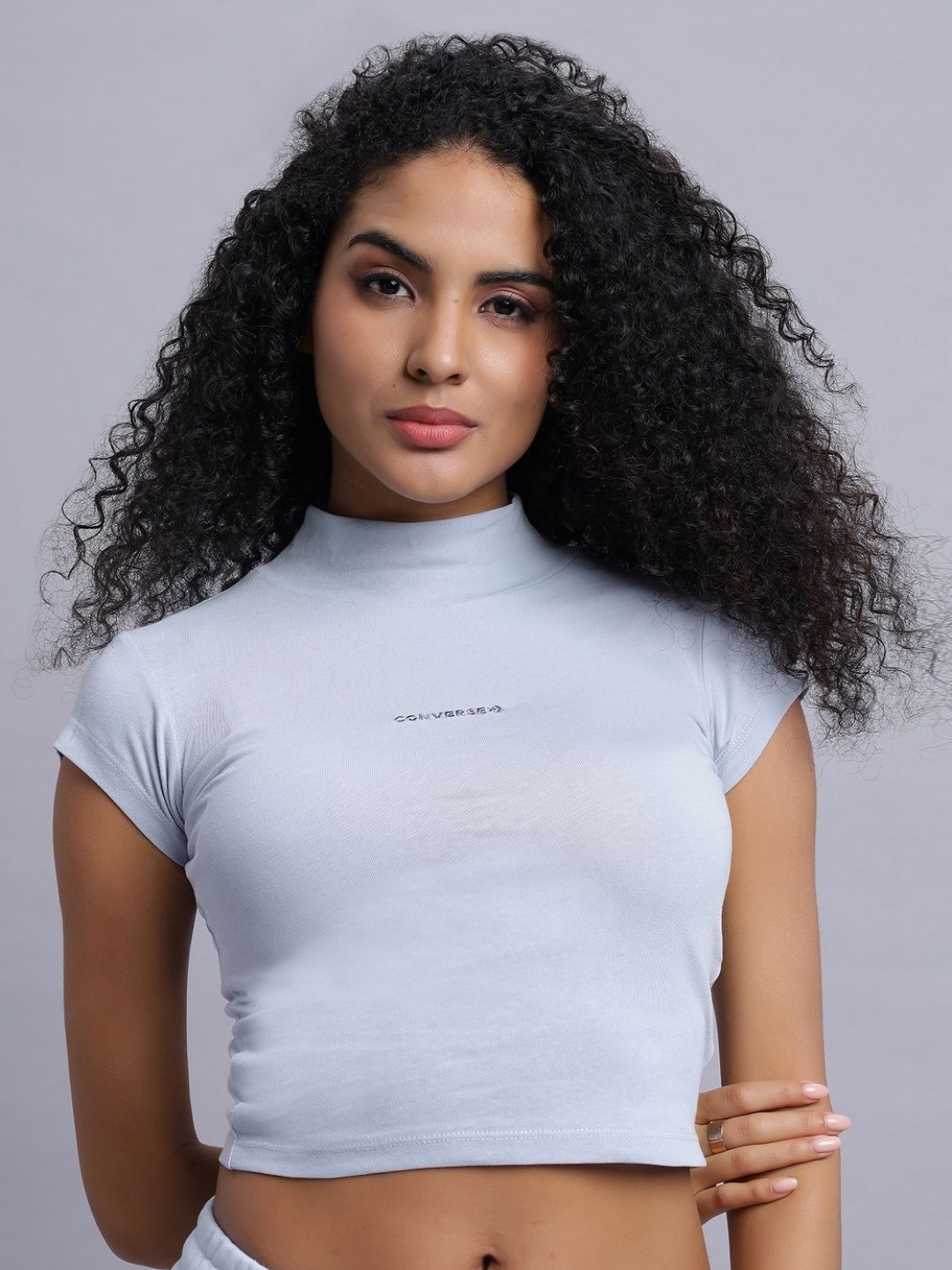 

Converse Women Wordmark Short Sleeve Top, Blue