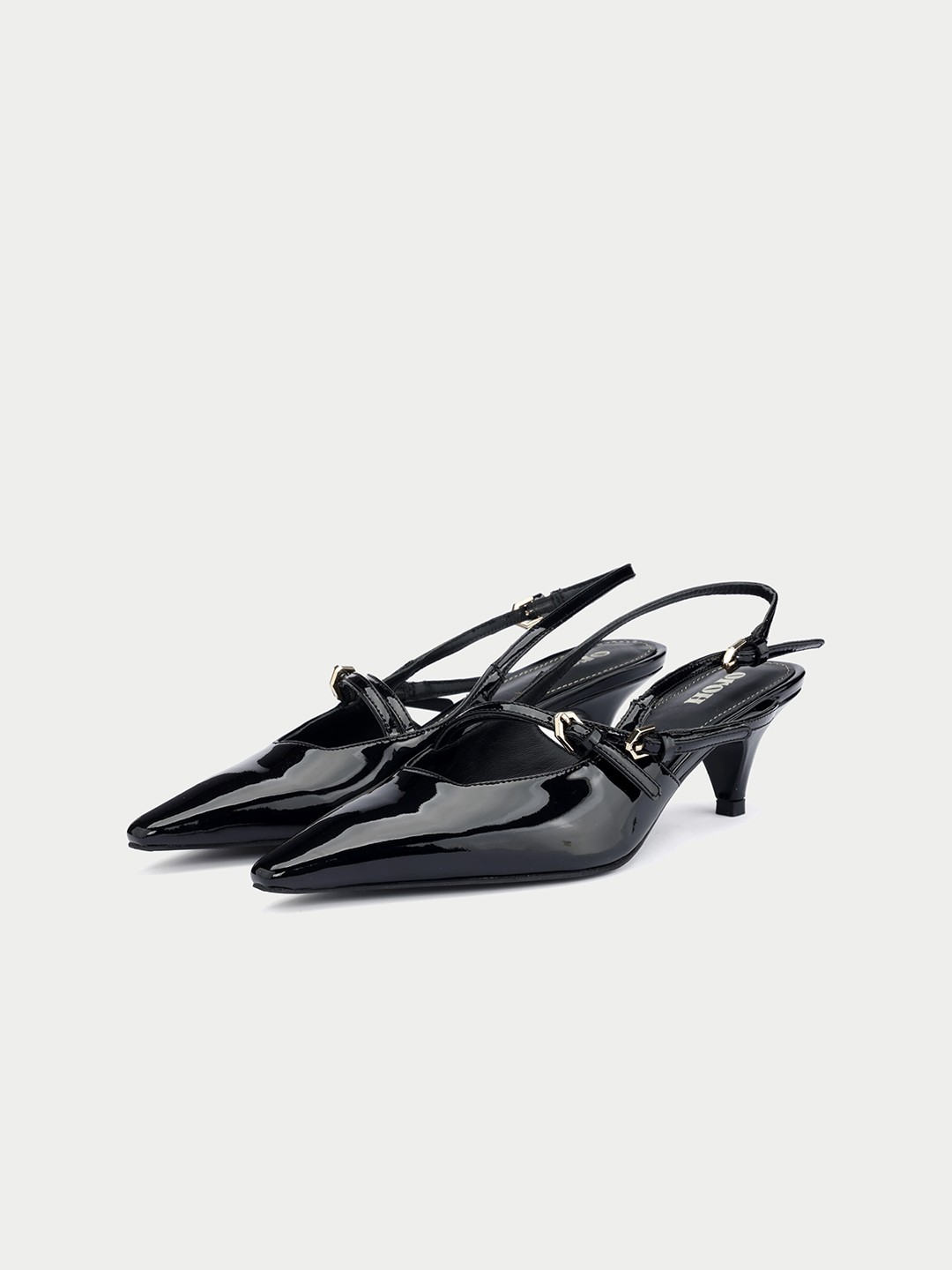 

Oroh Women Leather Stiletto Mary Janes, Black