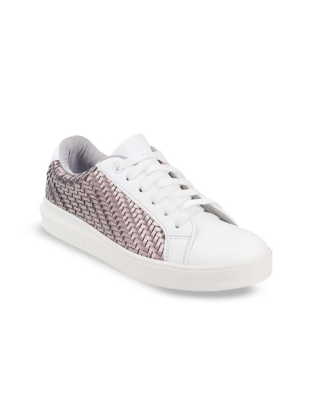 

Cheemo Women Textured Round Toe Sneakers, Grey