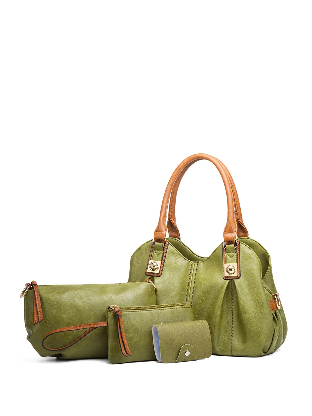 

RAVE PU Oversized Shopper Handheld Bag with Tasselled, Green