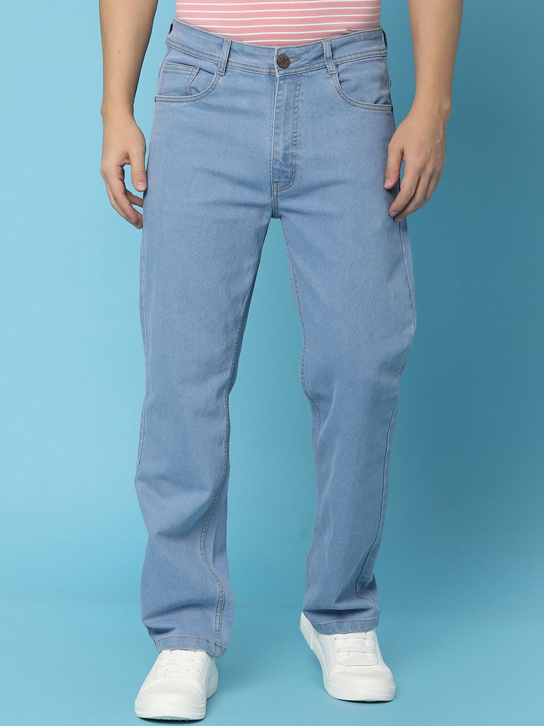 

V-Mart Men Mid Rise Straight Fit Stretchable Jeans, Blue
