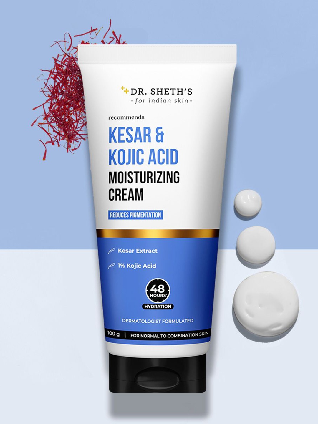 

DR. SHETHS Kesar & Kojic Acid Moisturizing Cream- 100 g, White