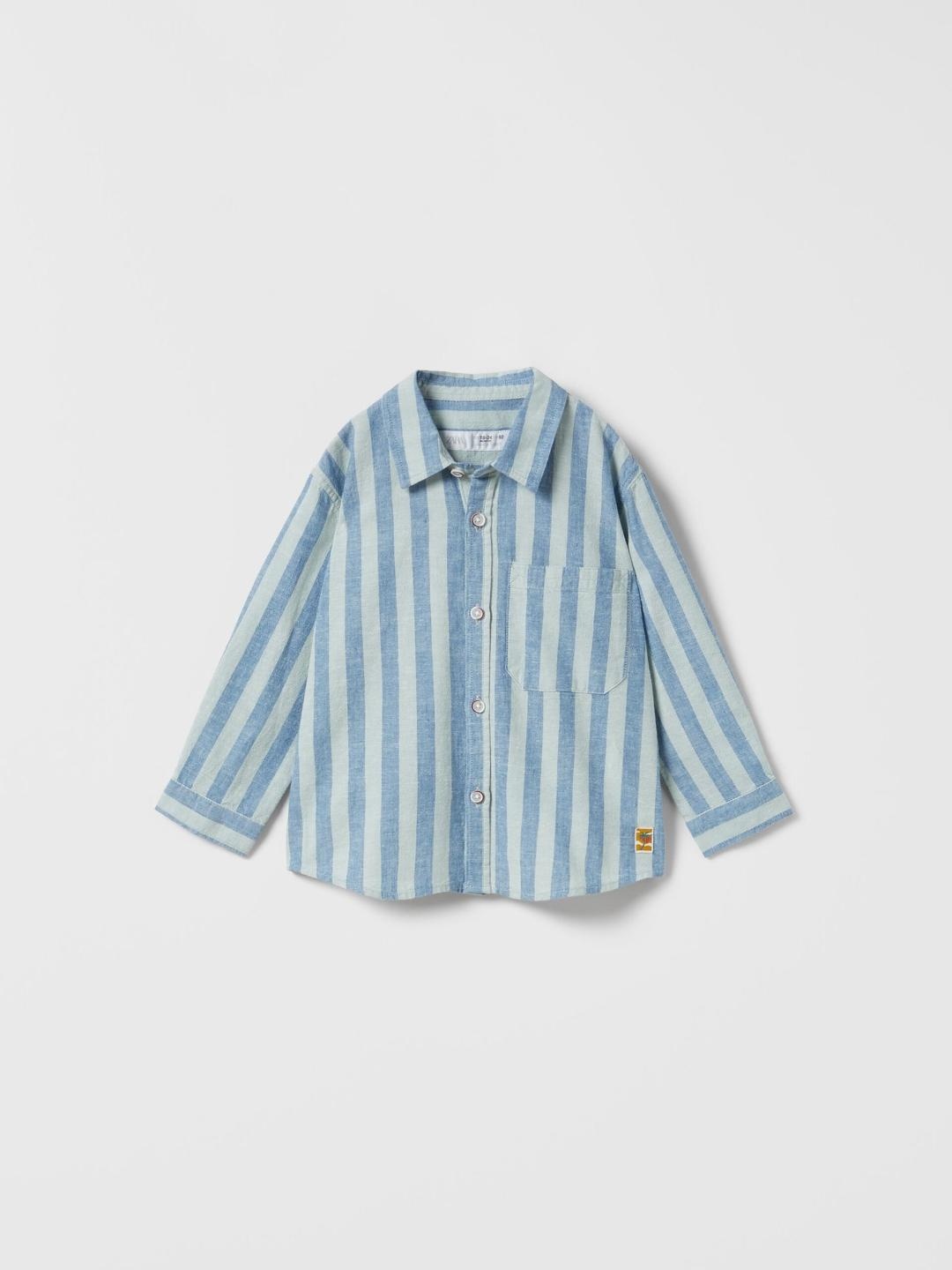 

ZARA Unisex Blue Shirts