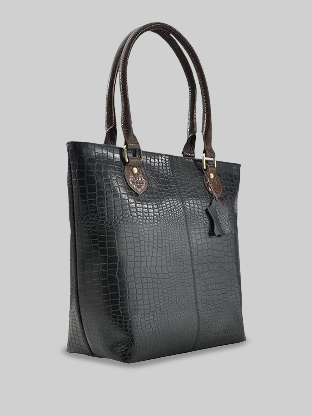 

ANNODYNE Women Solid Structured Leather Shoulder Bag, Black