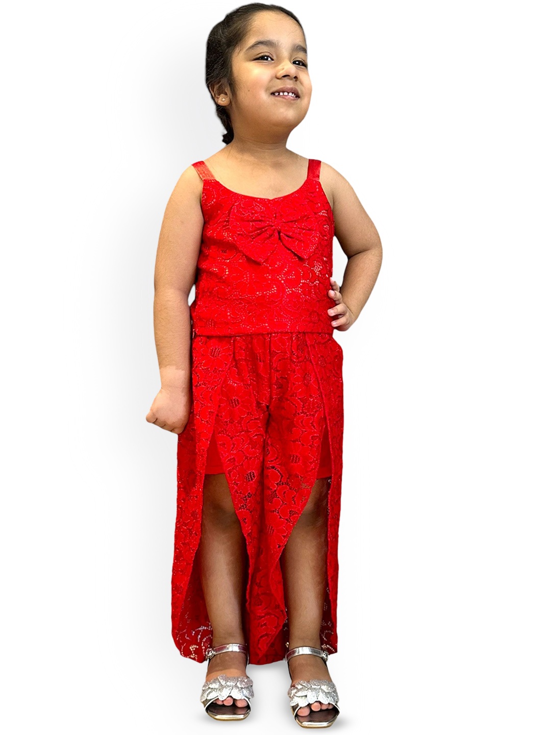 

Samsara Couture Top with Trousers, Red