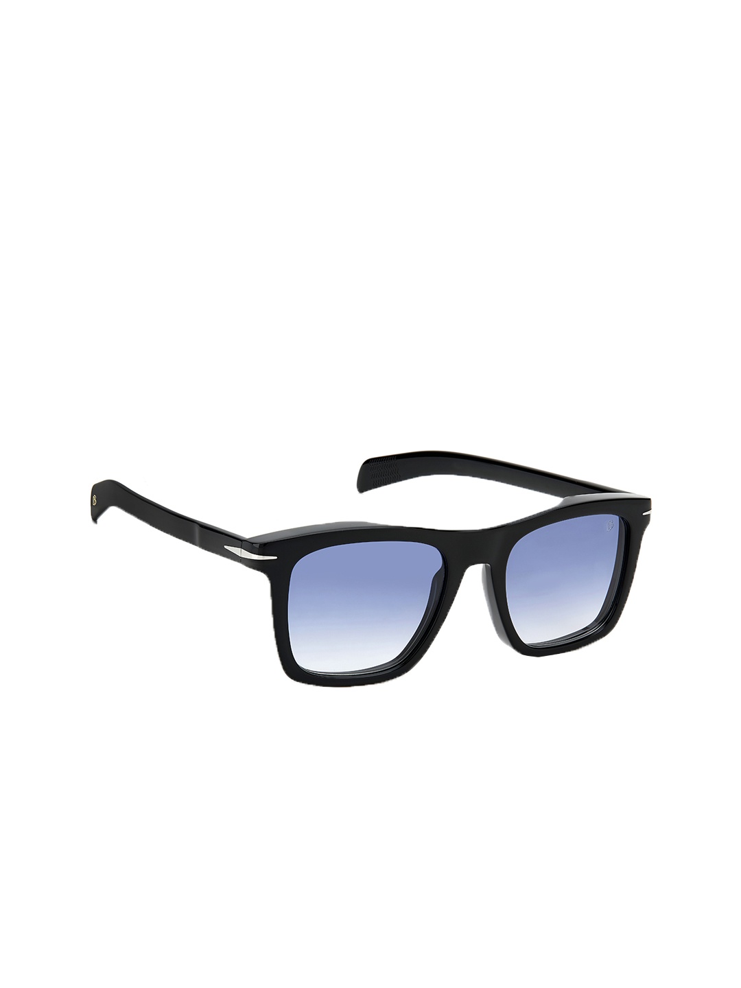 

DAVID BECKHAM Men Square UV Protected Lens Sunglasses 203131BSC5308-BLACK SILVER, Blue