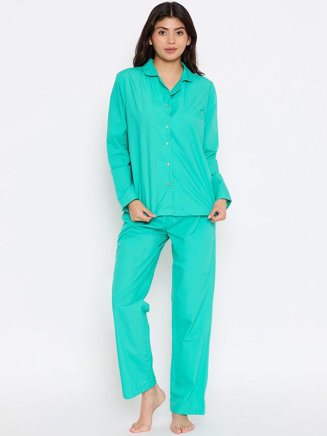 

Antimony Women Night suit, Sea green