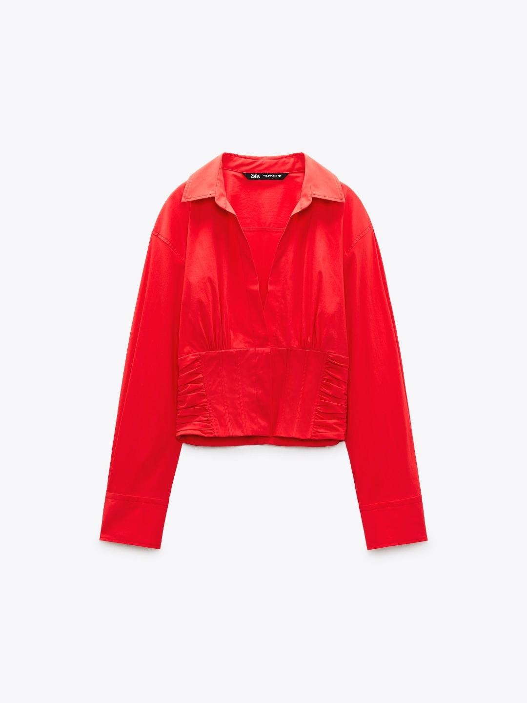 

ZARA Women Red Shirts