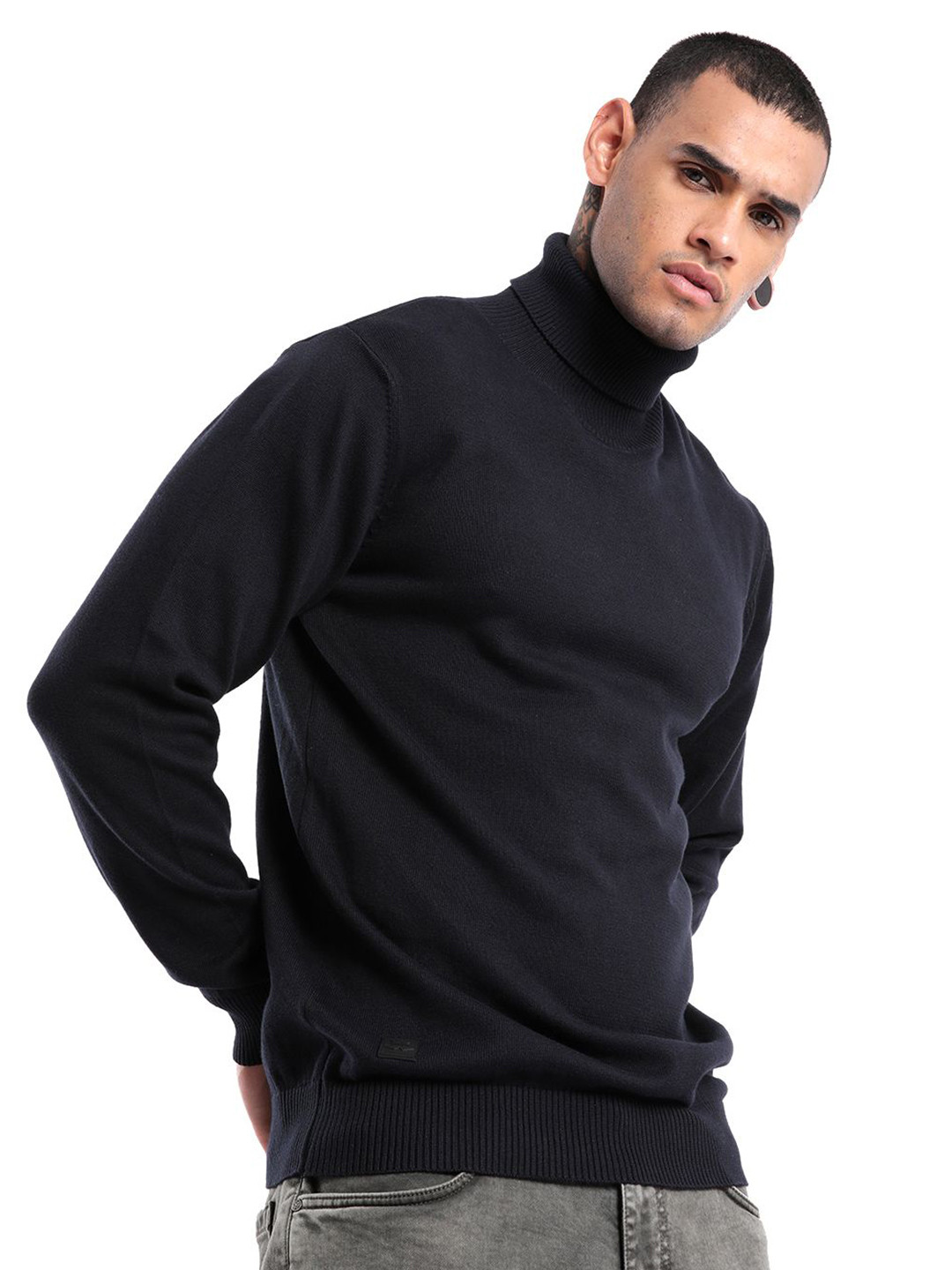 

WROGN Men Pullover, Navy blue
