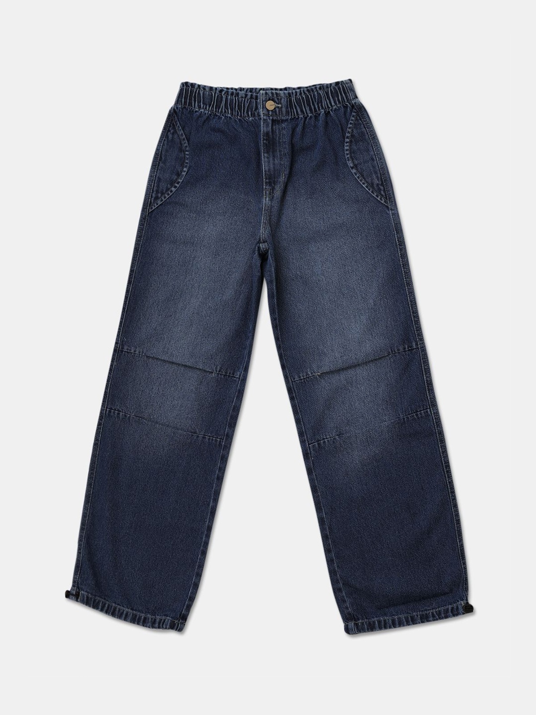

V-Mart Girls Jogger Low Distress Light Fade Stretchable Jeans, Blue