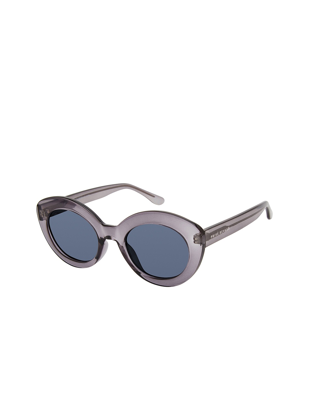 

PRIVE REVAUX Women Round Sunglasses with UV Protected Lens, Grey