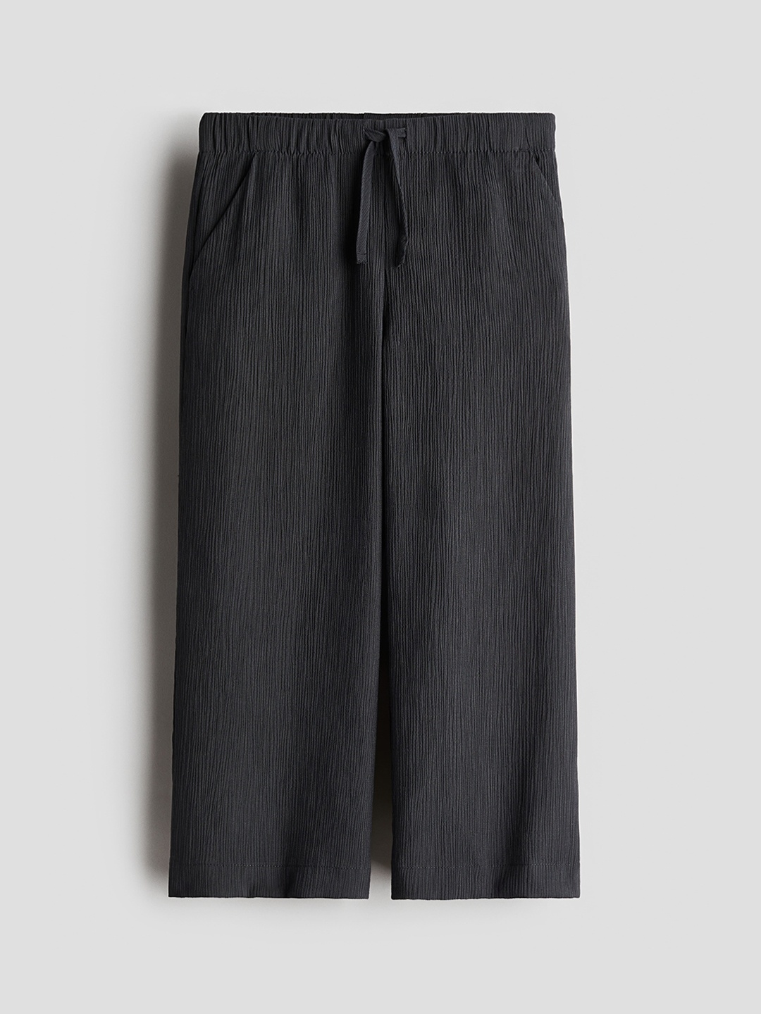 

H&M Girls Textured Trousers, Grey