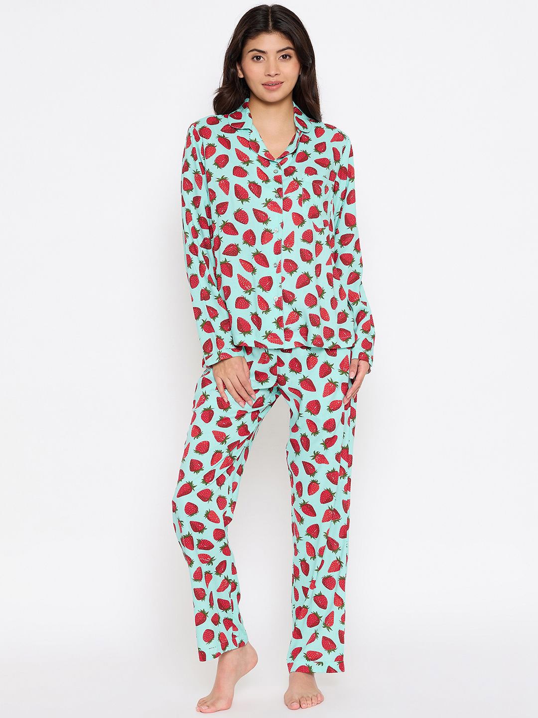 

Antimony Women Printed Night suit, Green