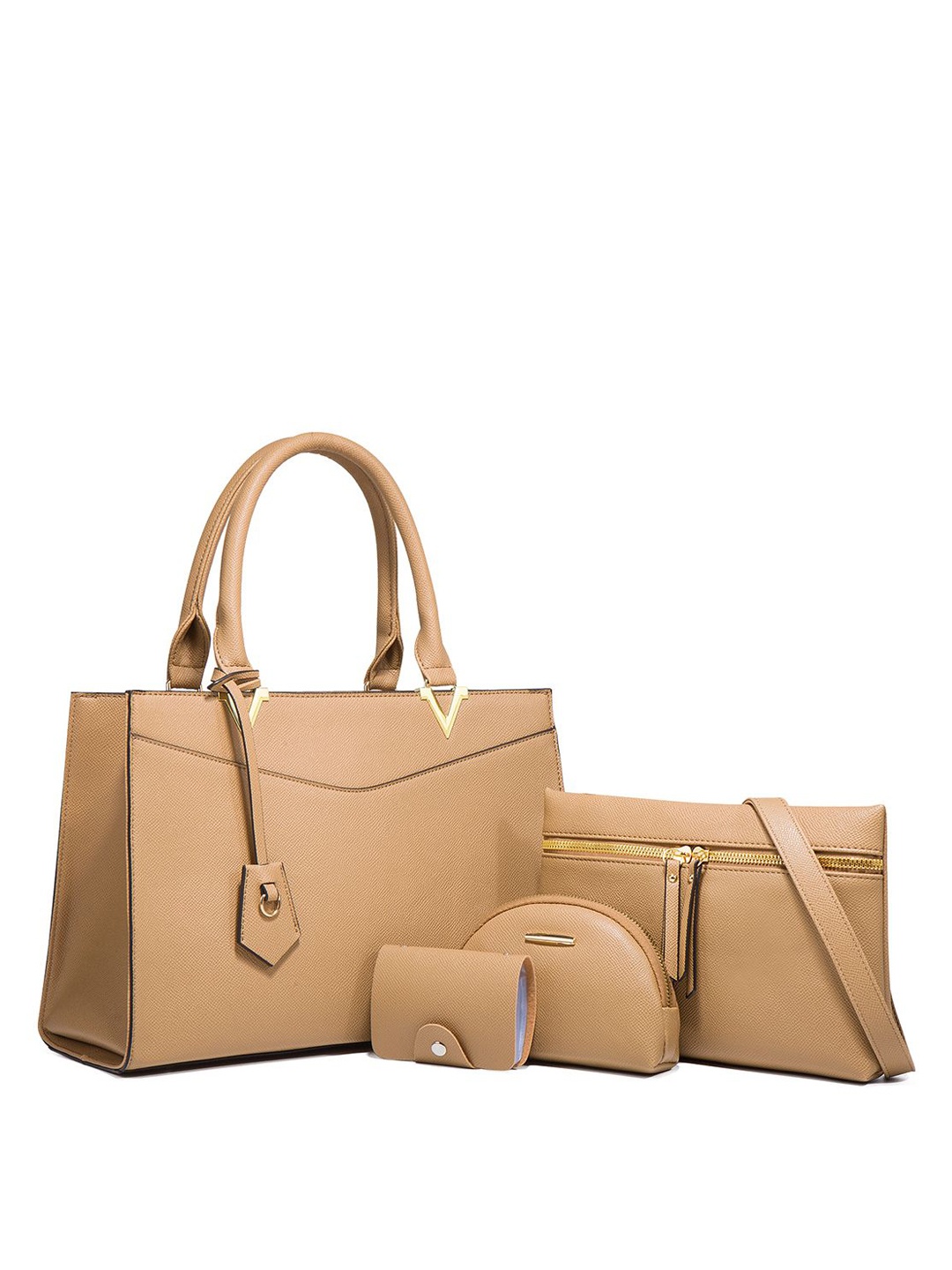 

RAVE PU Structured Handheld Bag with Bow Detail, Khaki