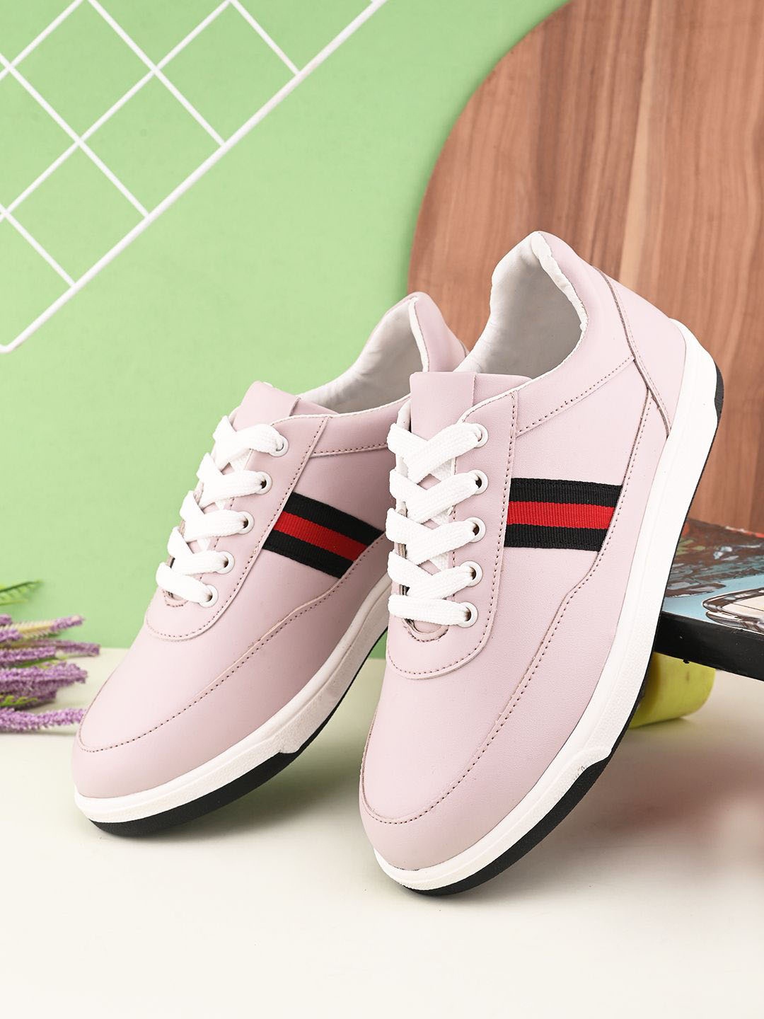 

ESMEE Women Comfort Insole Lightweight Sneakers, Pink