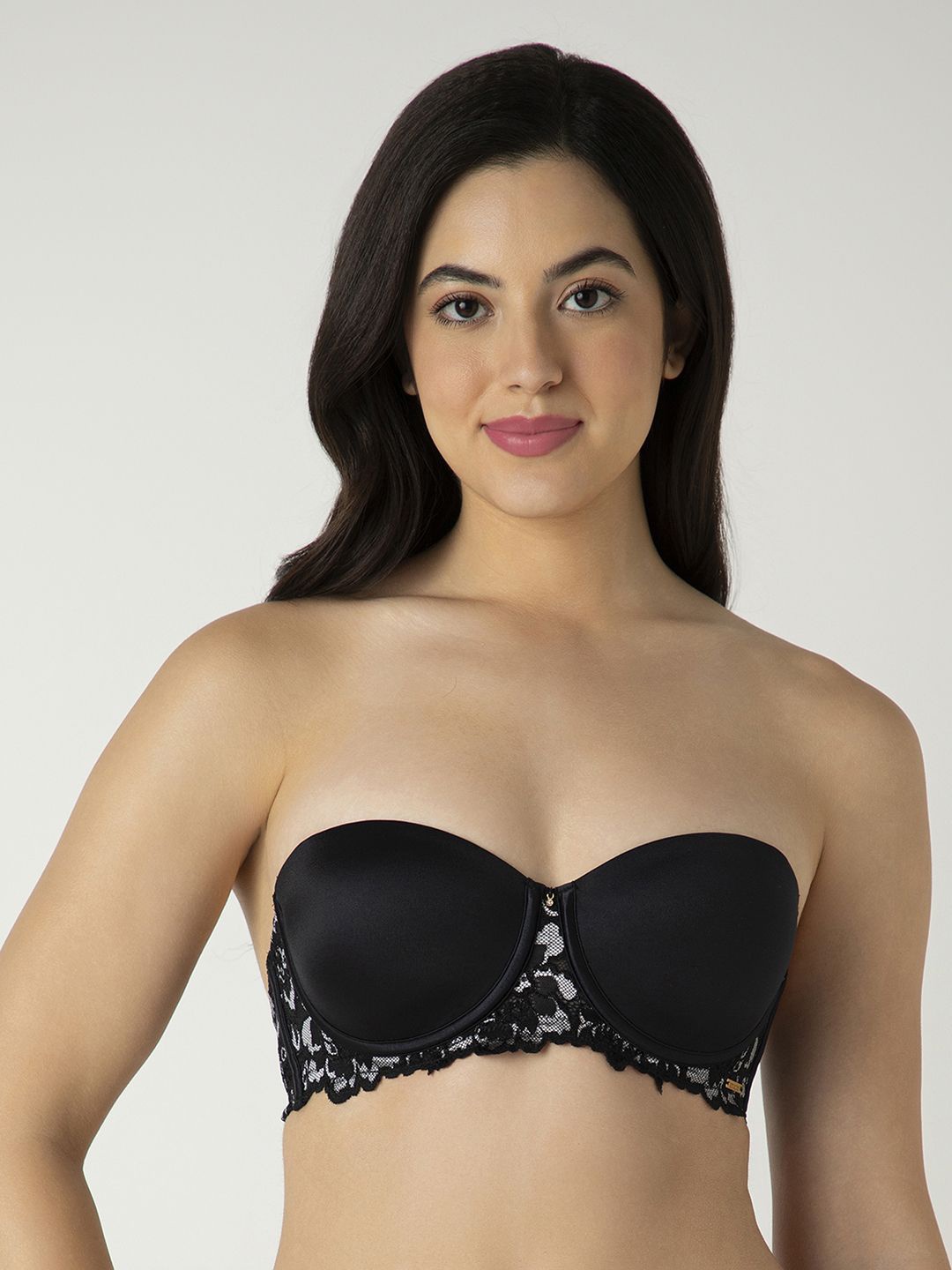 

Amante Women Half Coverage Underwired Lightly Padded Bra, Black