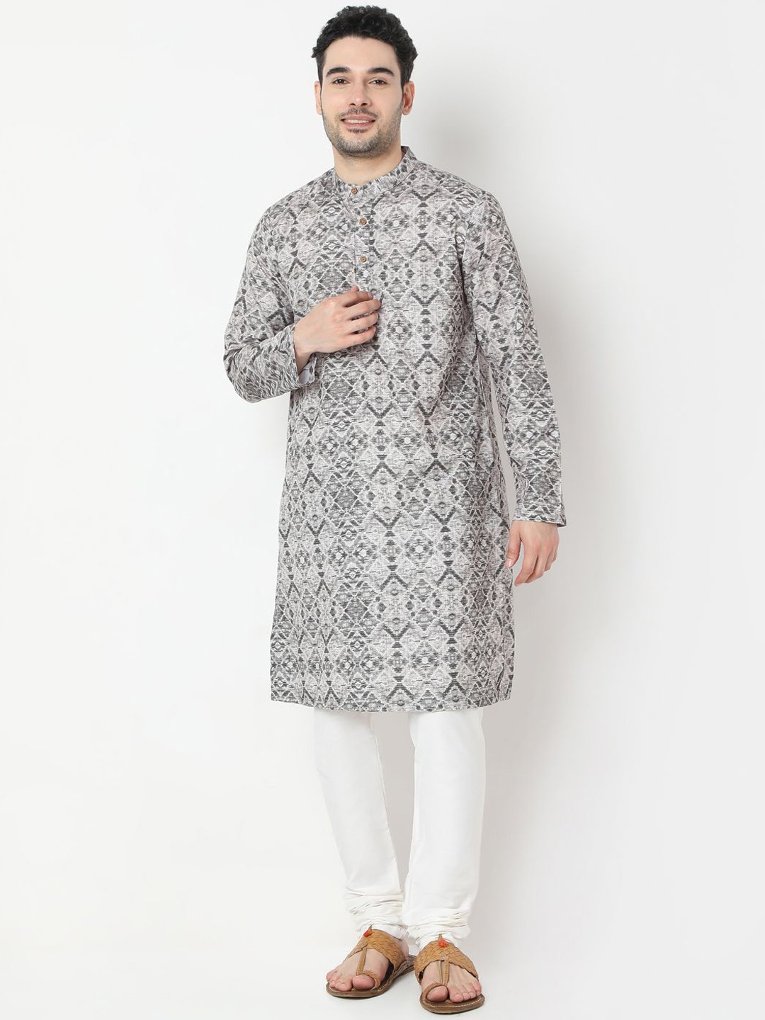 

Ethnicity Abstract Woven Design Straight Kurta, Grey