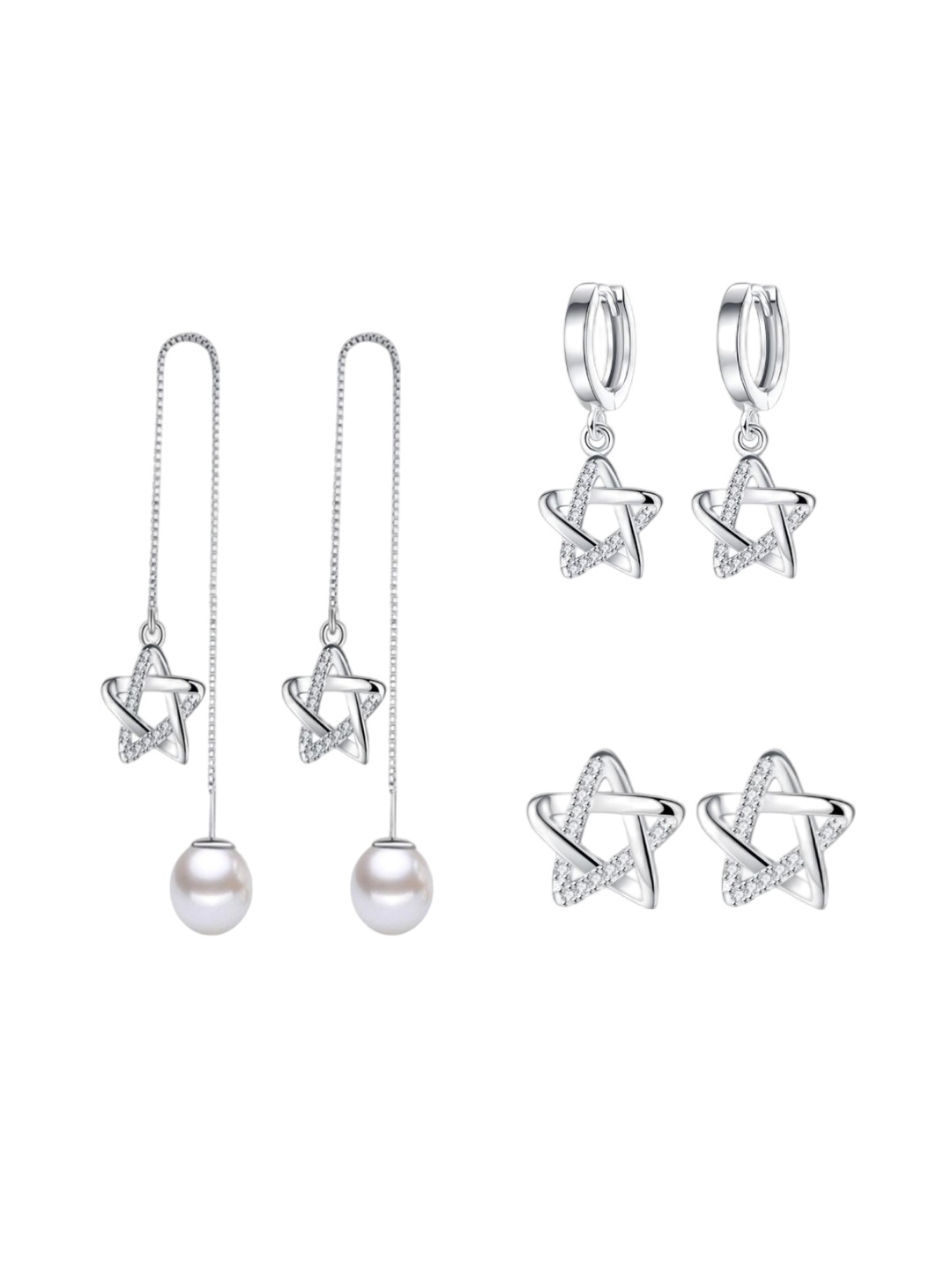 

MYKI Contemporary Hoop Earrings, Silver