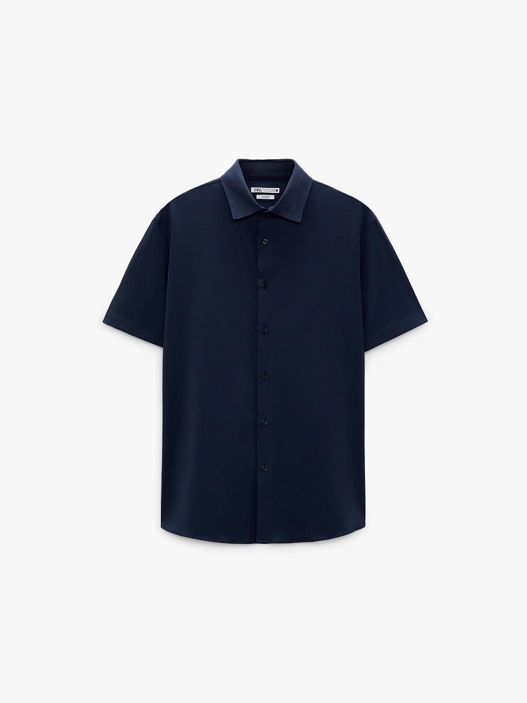 

ZARA Men Navy Blue Shirts