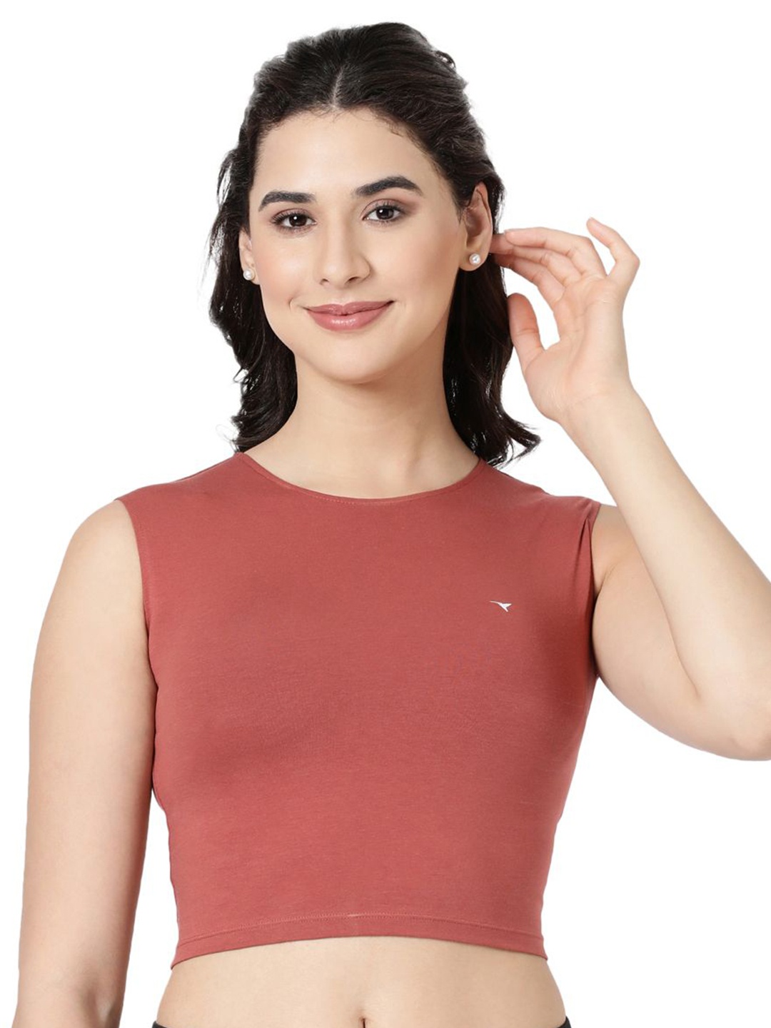 

BLOSSOM Women Cotton Tank Crop Top, Red