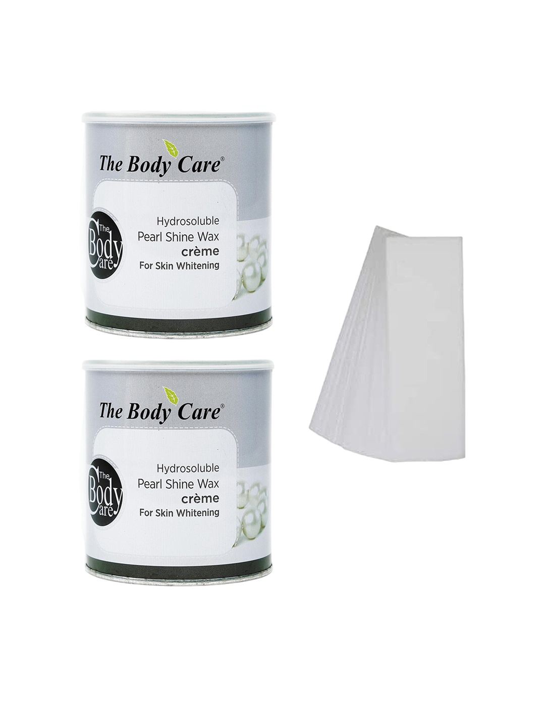 

The Body Care Set Of 2 Pearl Shine Wax With Stripes For Skin Whitening - 700gm Each, White