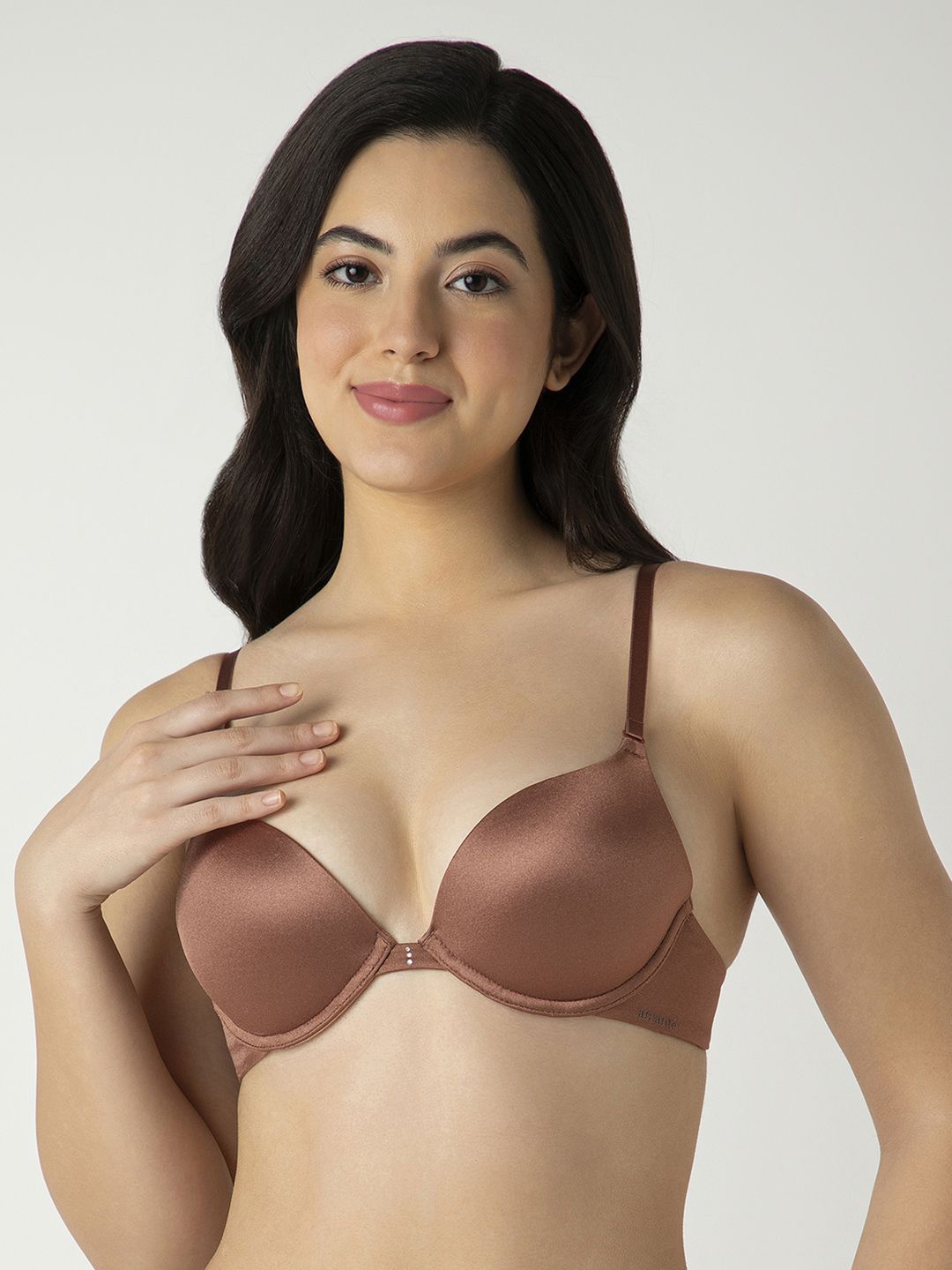 

Amante Half Coverage Underwired Heavily Padded Push-Up Bra, Brown