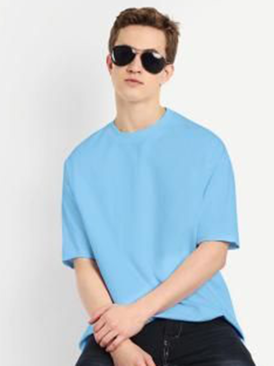 

BLURR Unisex Pure Cotton Pockets T-shirt, Turquoise blue