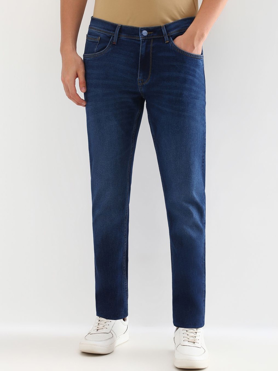 

Allen Solly Men Slim Fit Mid-Rise Jeans With belt loops, Navy blue