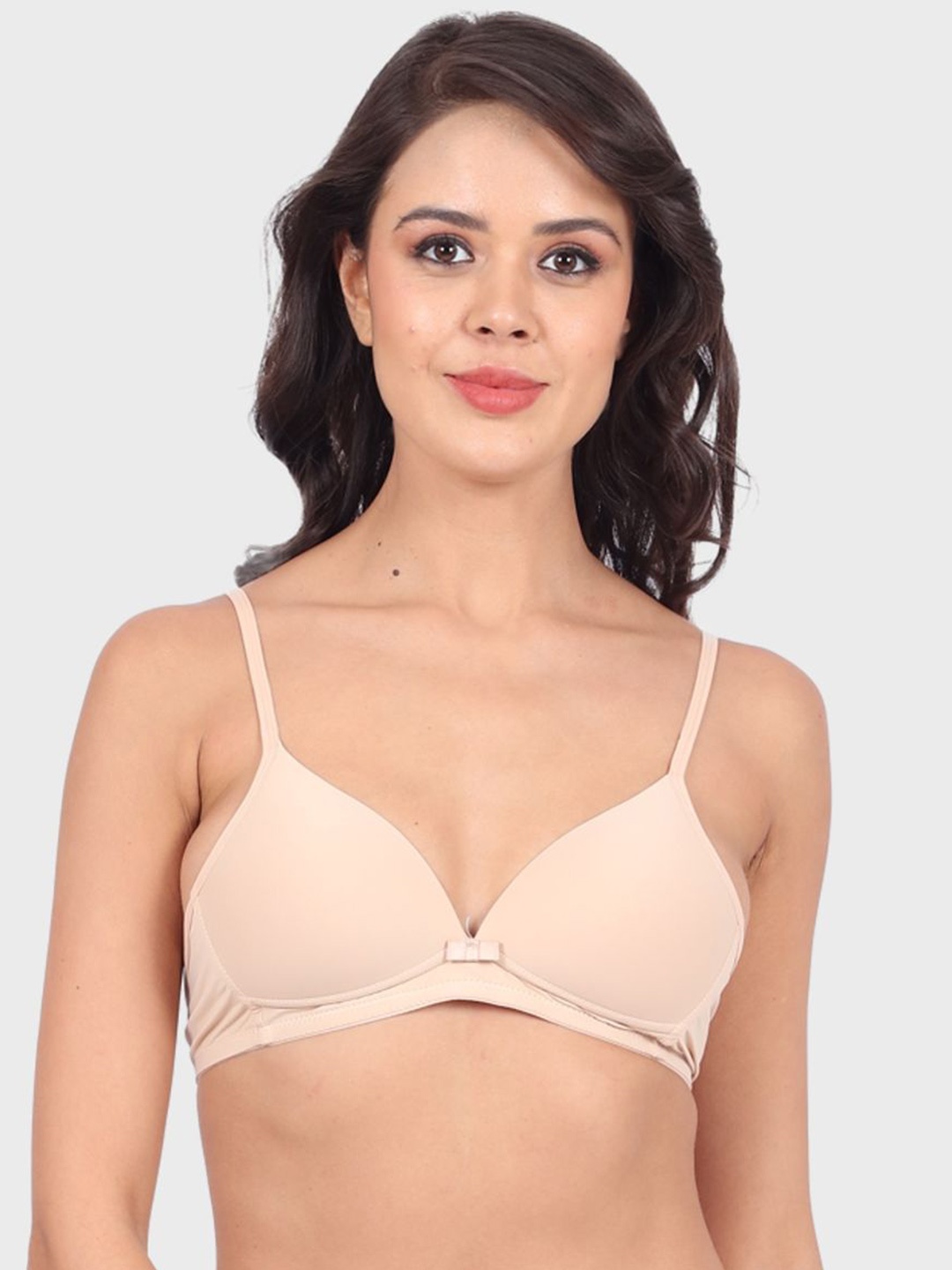 

Luella Women Deep V Neckline Medium Coverage Lightly Padded Bra, Beige