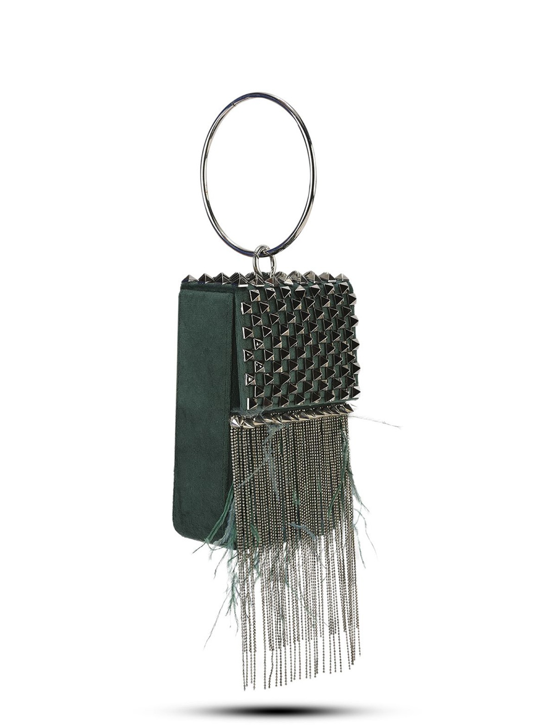 

Forever Noor Suede Structured Handheld Bag, Green